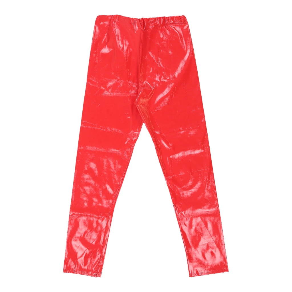 Vintage Unbranded High Waisted Trousers - 28W UK 8 Red Polyester 4 Vintage Unbranded High Waisted Trousers - 28W UK 8 Red Polyester - Image 2