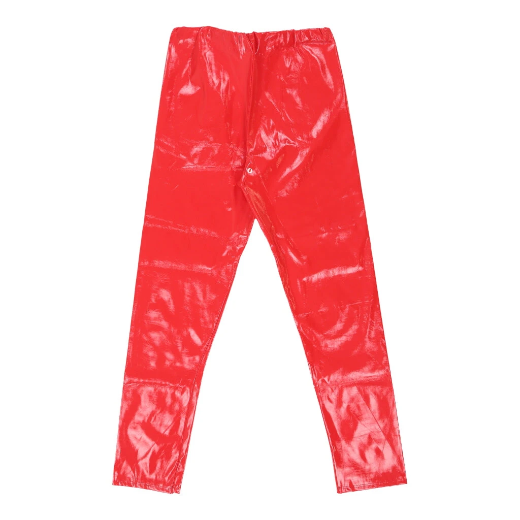 Vintage Unbranded High Waisted Trousers - 28W UK 8 Red Polyester 5 Vintage Unbranded High Waisted Trousers - 28W UK 8 Red Polyester - Image 3