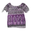 Vintage Unbranded Top - Large Purple Polyester