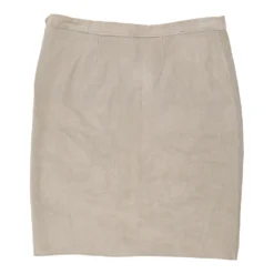 Vintage Mc Taylor Skirt - 36W UK 16 Beige Suede