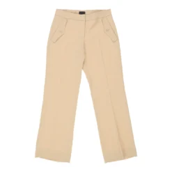 Vintage Fendi Trousers - 27W UK 8 Beige Wool