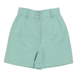 Vintage Unbranded High Waisted Shorts - 26W UK 8 Blue Polyester