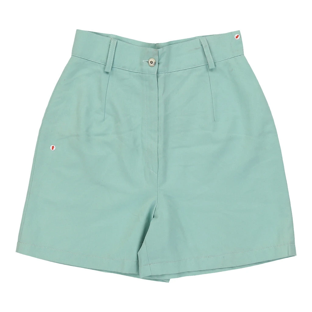 Vintage Unbranded High Waisted Shorts - 26W UK 8 Blue Polyester 5 Vintage Unbranded High Waisted Shorts - 26W UK 8 Blue Polyester - Image 3