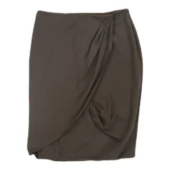 Vintage Armani Skirt - Small UK 10 Khaki Wool