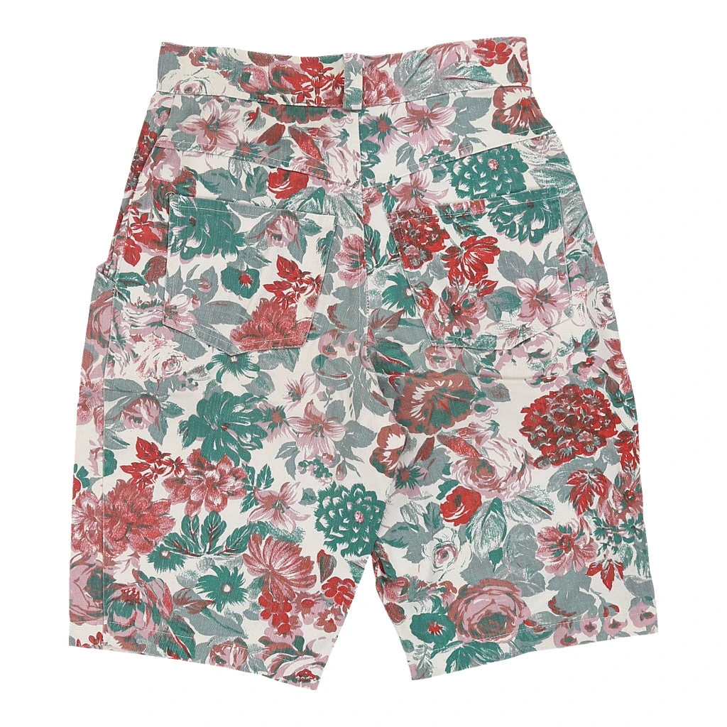 Vintage Unbranded High Waisted Shorts - 27W UK 8 Multicoloured Cotton 4 Vintage Unbranded High Waisted Shorts - 27W UK 8 Multicoloured Cotton - Image 2