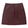 Vintage Pimkie Skirt - XS UK 6 Burgundy Cotton