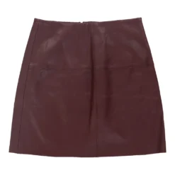 Vintage Pimkie Skirt - XS UK 6 Burgundy Cotton