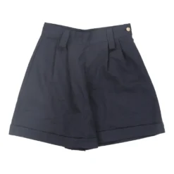 Vintage Unbranded High Waisted Shorts - 24W UK 6 Navy Viscose