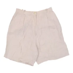 Vintage Leiluna High Waisted Shorts - 26W UK 8 White Cotton