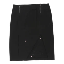Vintage Armani Skirt - Small UK 10 Black Cotton -Deals Garbique Store karolis womens skirts first 21.4.22101