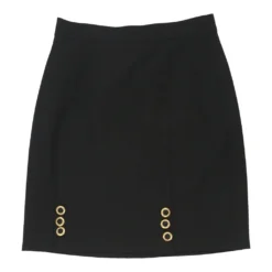 Vintage Unbranded Skirt - Small UK 8 Black Cotton