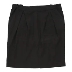 Vintage Armani Skirt - Medium UK 12 Black Viscose