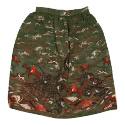 Vintage Unbranded Skirt - XS UK 4 Green Cotton