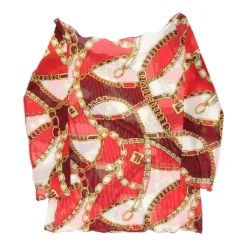 Vintage Fisico Long Sleeve Top - Large Red Polyester