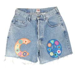 Vintage Enrico Coveri High Waisted Denim Shorts - 28W UK 8 Blue Cotton