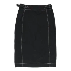 MOSCHINO Vintage Prada Skirt - 26W UK 6 Black Wool