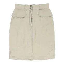 Vintage Fendi Skirt - 28W UK 8 Cream Cotton