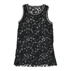 Vintage Dixie Top - Small Black Rayon