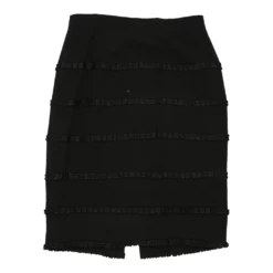 Vintage Valentino Skirt - Medium UK 12 Black Wool