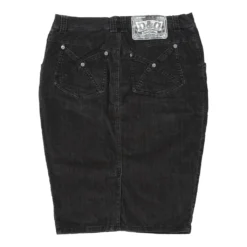 Vintage Dolce & Gabbana Skirt - Small UK 8 Grey Cotton