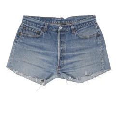 Vintage Levis 501 Shorts - 34W UK 14 Blue Cotton